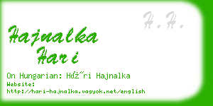 hajnalka hari business card